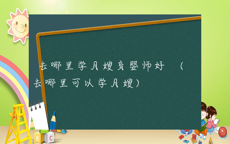 去哪里学月嫂育婴师好 (去哪里可以学月嫂)
